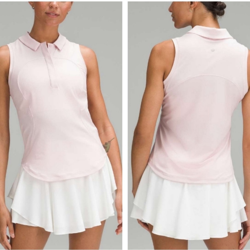 lululemon athletica Sleeveless Polo Tank Top — Light Pink
